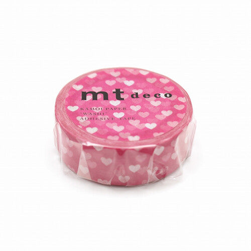 MT 15mm Washi Tape - Pink Hearts | Papermind Shop