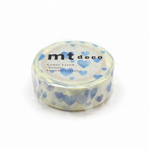 MT 15mm Washi Tape - Blue Hearts | Papermind Shop