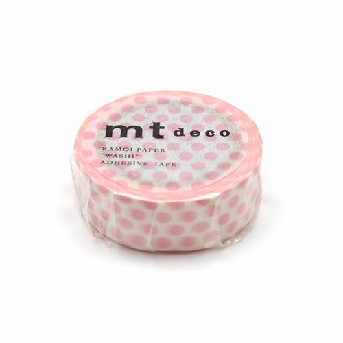 MT 15mm Washi Tape - Milky Pink Dots | Papermind Shop