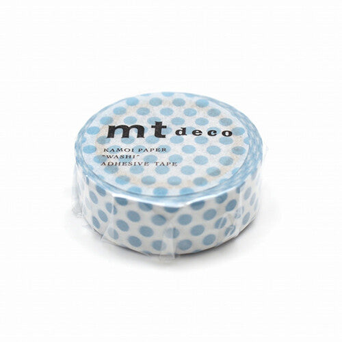 MT 15mm Washi Tape - Icy Blue Dots | Papermind Shop
