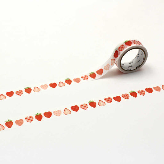 MT 15mm Washi Tape - Strawberry Heart