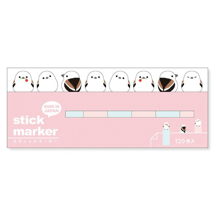 Mind Wave Sticky Note Page Marker - Long-tailed Tit Bird | Papermind Shop