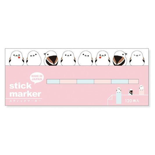 Mind Wave Sticky Note Page Marker - Long-tailed Tit Bird | Papermind Shop