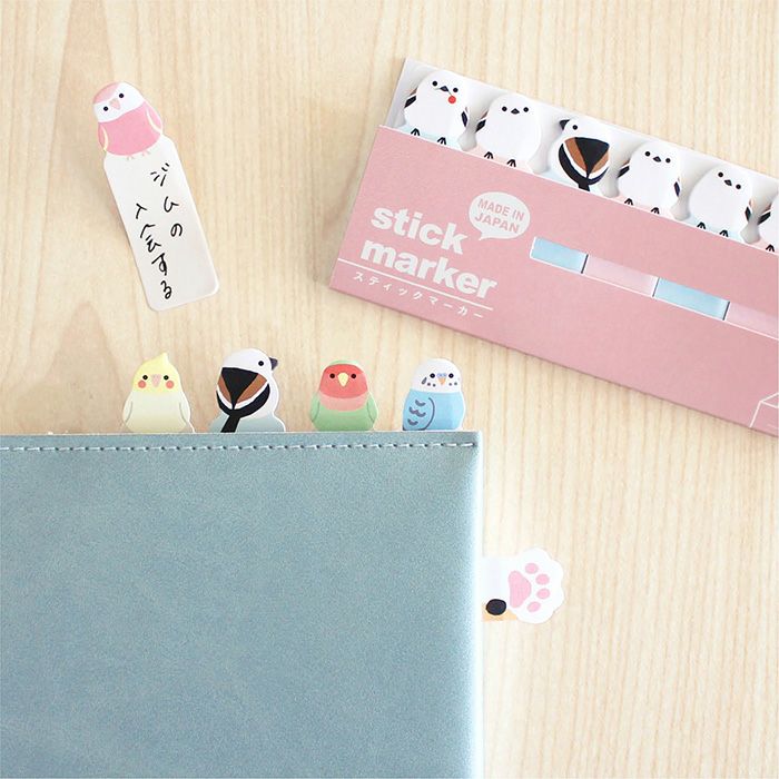 Mind Wave Sticky Note Page Marker - Long-tailed Tit Bird | Papermind Shop