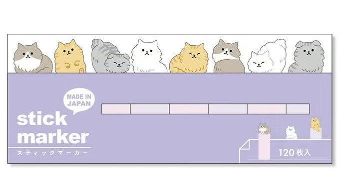 Mind Wave Sticky Note Page Marker - Long-haired Cat | Papermind Shop