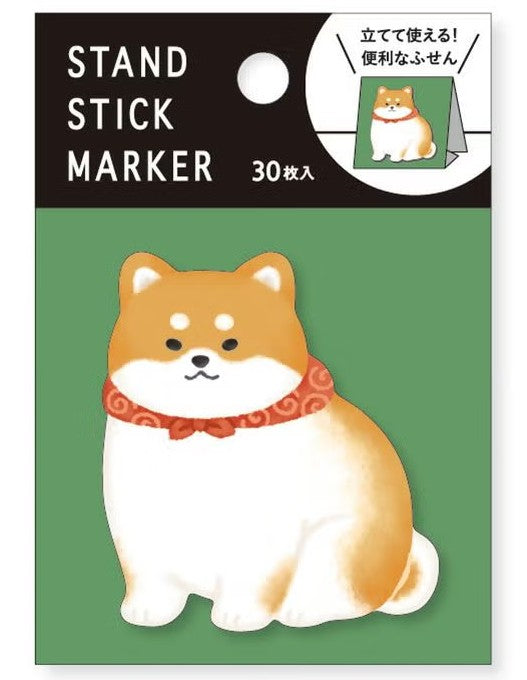 Mind Wave Stand Sticky Notes - Shiba Dog with Scarf | Papermind Shop