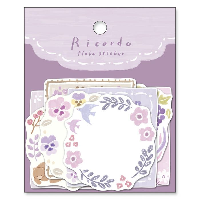 Mind Wave Ricordo Flake Stickers Botanical Purple Frames