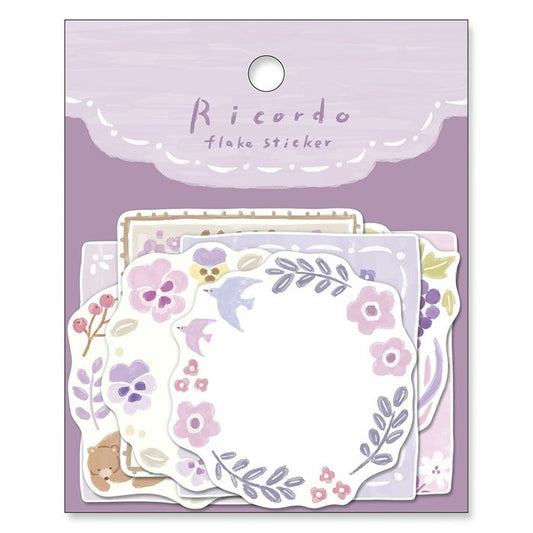 Mind Wave Ricordo Flake Stickers Botanical Purple Frames