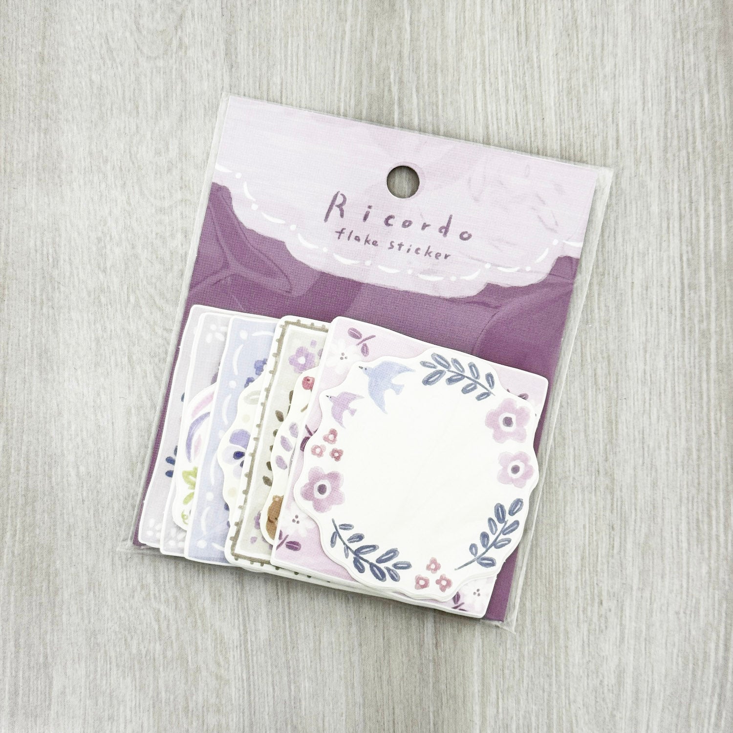 Mind Wave Ricordo Flake Stickers Botanical Purple Frames