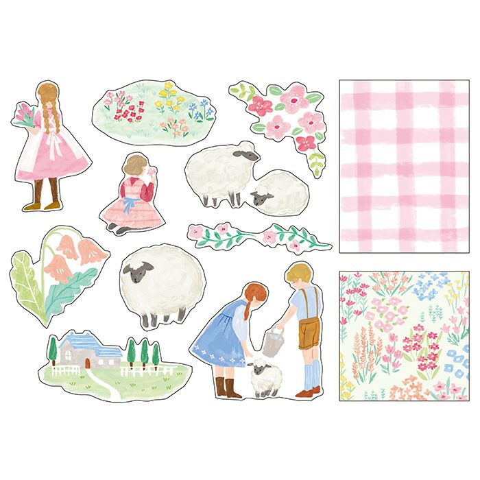 Mind Wave Flake Stickers Blooming Pink Sheep