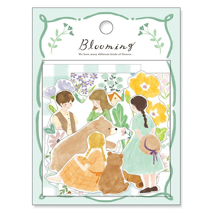 Mind Wave Flake Stickers Blooming Mint Bear