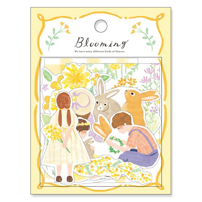 Mind Wave Flake Stickers - Blooming Yellow Rabbit | Papermind Shop