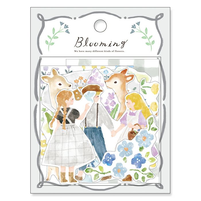 Mind Wave Flake Stickers Blooming Grey Deer