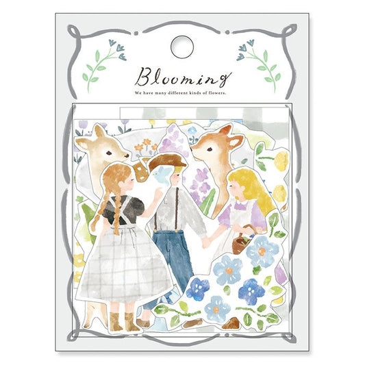 Mind Wave Flake Stickers Blooming Grey Deer