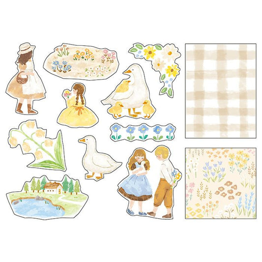 Mind Wave Flake Stickers Blooming Beige Duck
