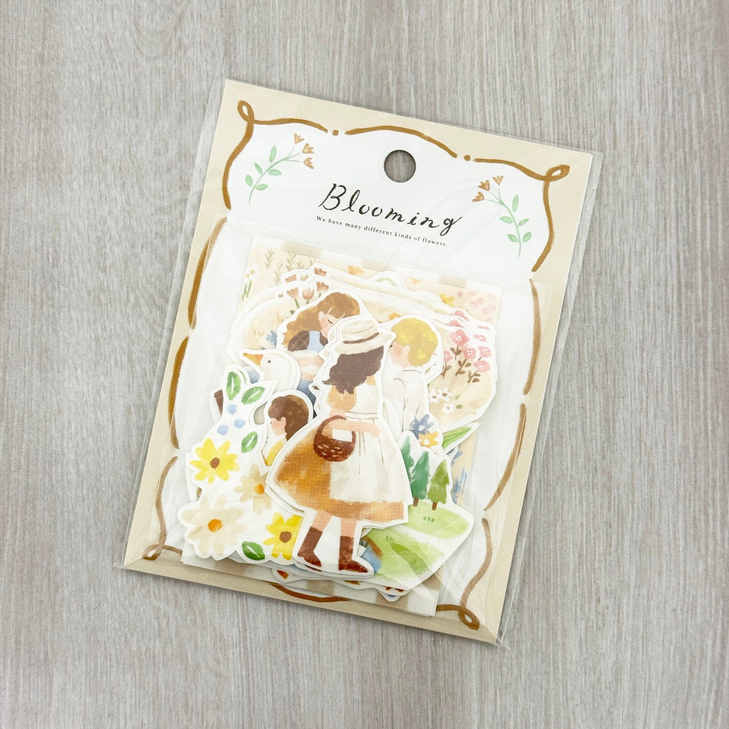 Mind Wave Flake Stickers Blooming Beige Duck