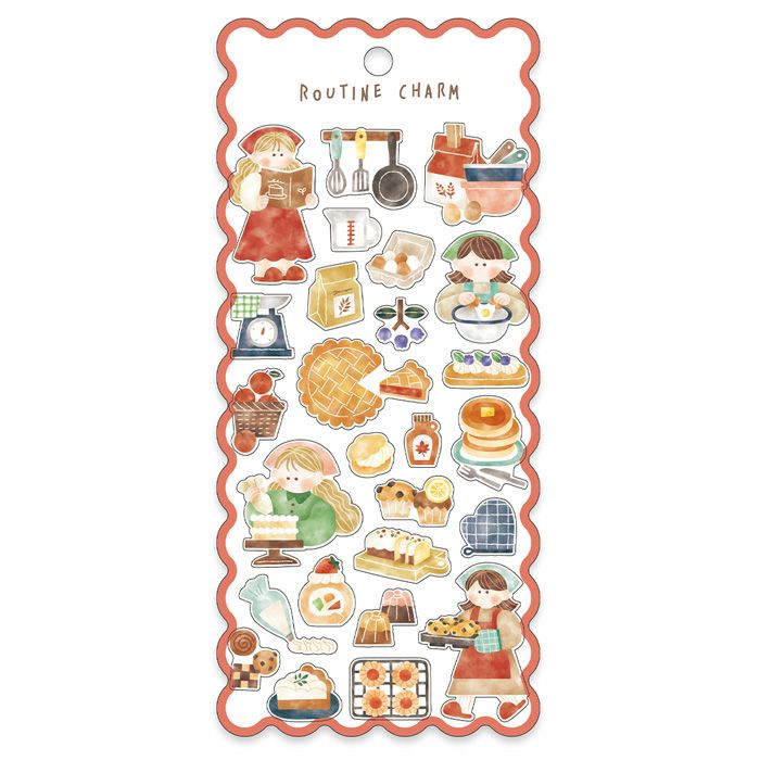 Mind Wave Sticker Sheet - Routine Charm Cooking | Papermind Shop