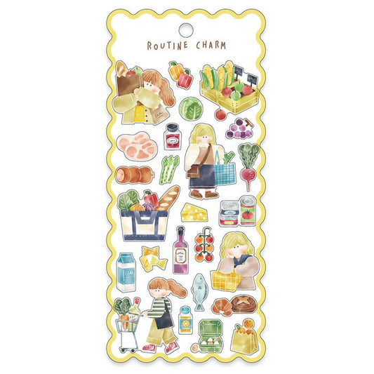 Mind Wave Sticker Sheet - Routine Charm Market Shopping | Papermind Shop