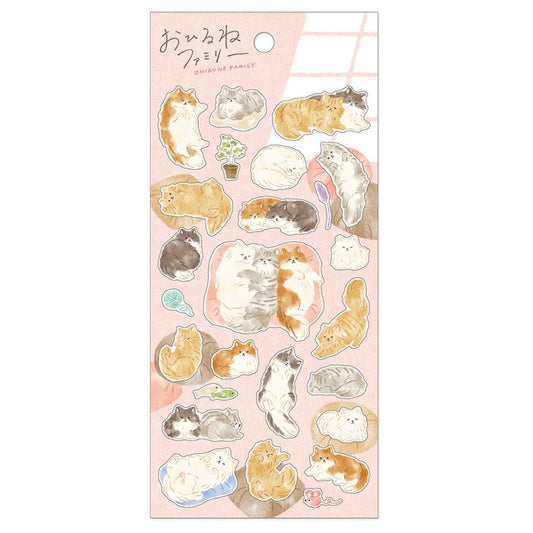 Mind Wave Sticker Sheet - Napping Cat Family | Papermind Shop