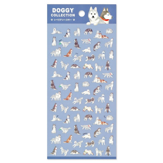 Mind Wave Sticker Sheet - Doggy Collection Husky | Papermind Shop