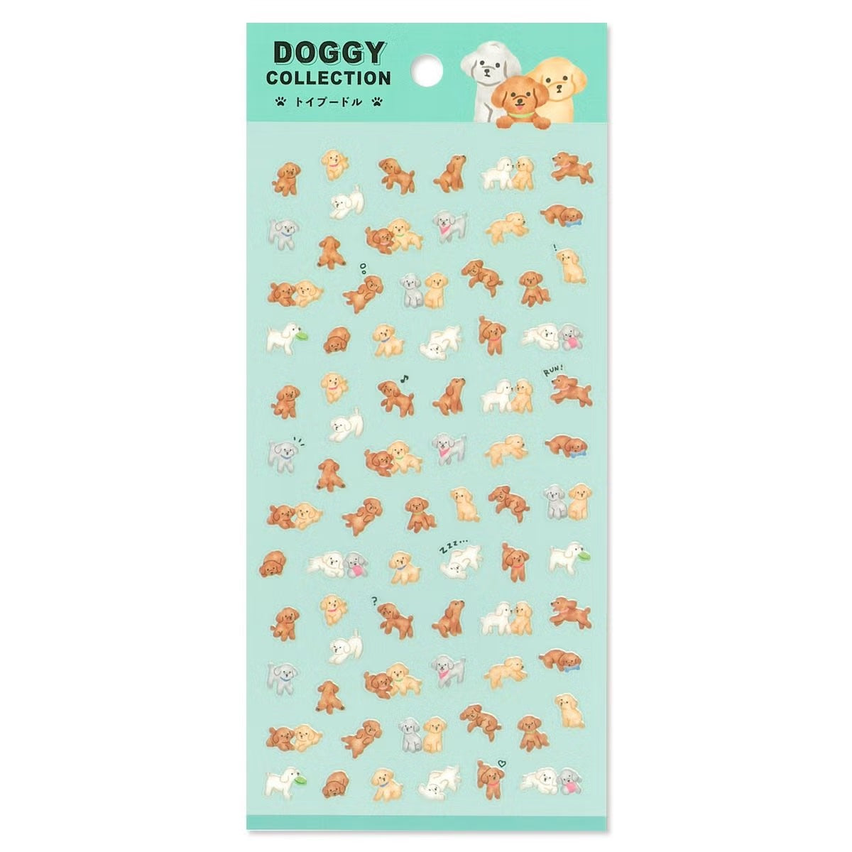 Mind Wave Sticker Sheet - Doggy Collection Toy Poodle | Papermind Shop