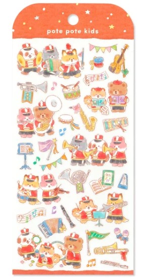 Mind Wave Potepote Kids Stickers - Music Band | Papermind Shop