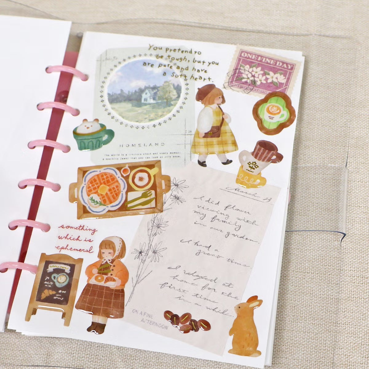 Mind Wave Mon Atelier Sticker - Coffee Shop in Village - Shop Sticker Sheets and Japanese Stationery at Papermind Stationery Shop