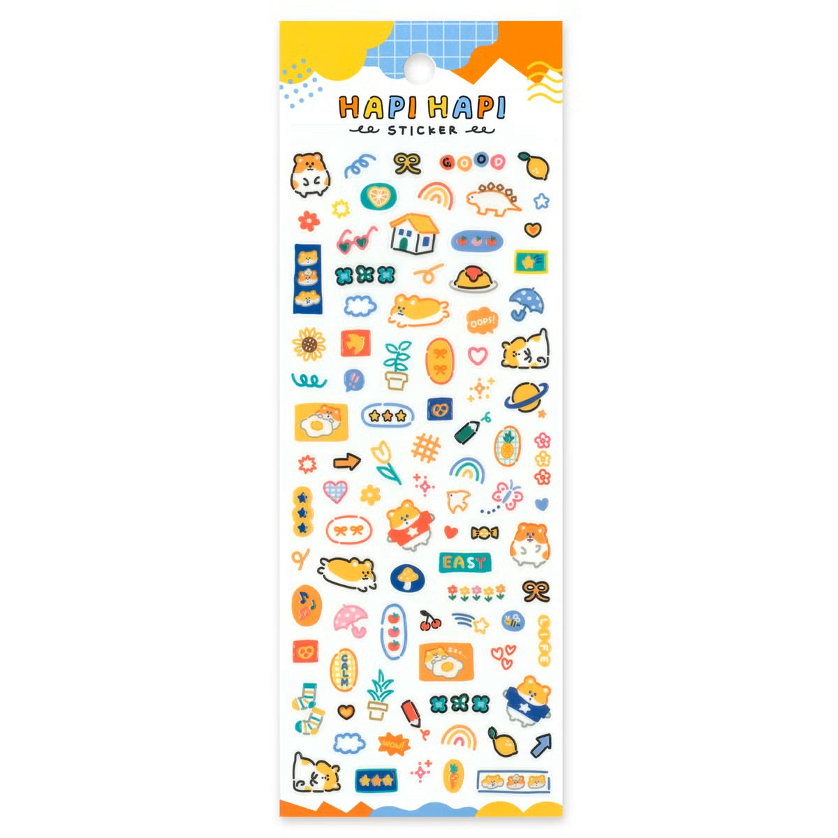 Mind Wave Happy Happy Sticker Sheet - Hamster | Papermind Stationery