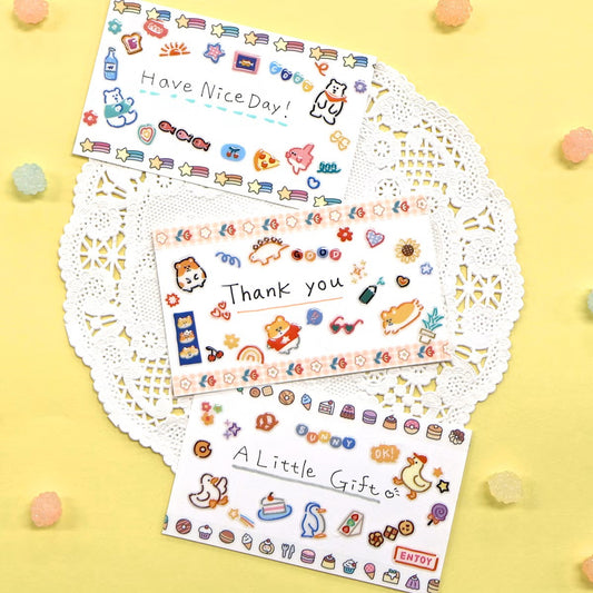 Mind Wave Happy Happy Sticker Sheet - Hamster - Shop Sticker Sheets and Japanese Stationery at Papermind Stationery Shop