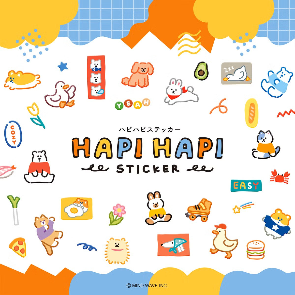 Mind Wave Happy Happy Sticker Sheet - Duck - Shop Sticker Sheets and Japanese Stationery at Papermind Stationery Shop