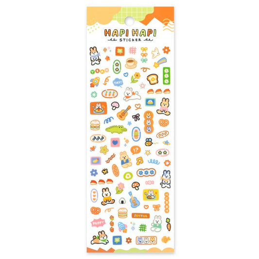 Mind Wave Happy Happy Sticker Sheet - Rabbit | Papermind Stationery