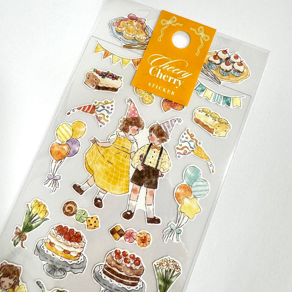 Mind Wave Cheerly Cherry Sticker - Birthday 82876 - Shop Sticker Sheets and Japanese Stationery at Papermind Stationery Shop