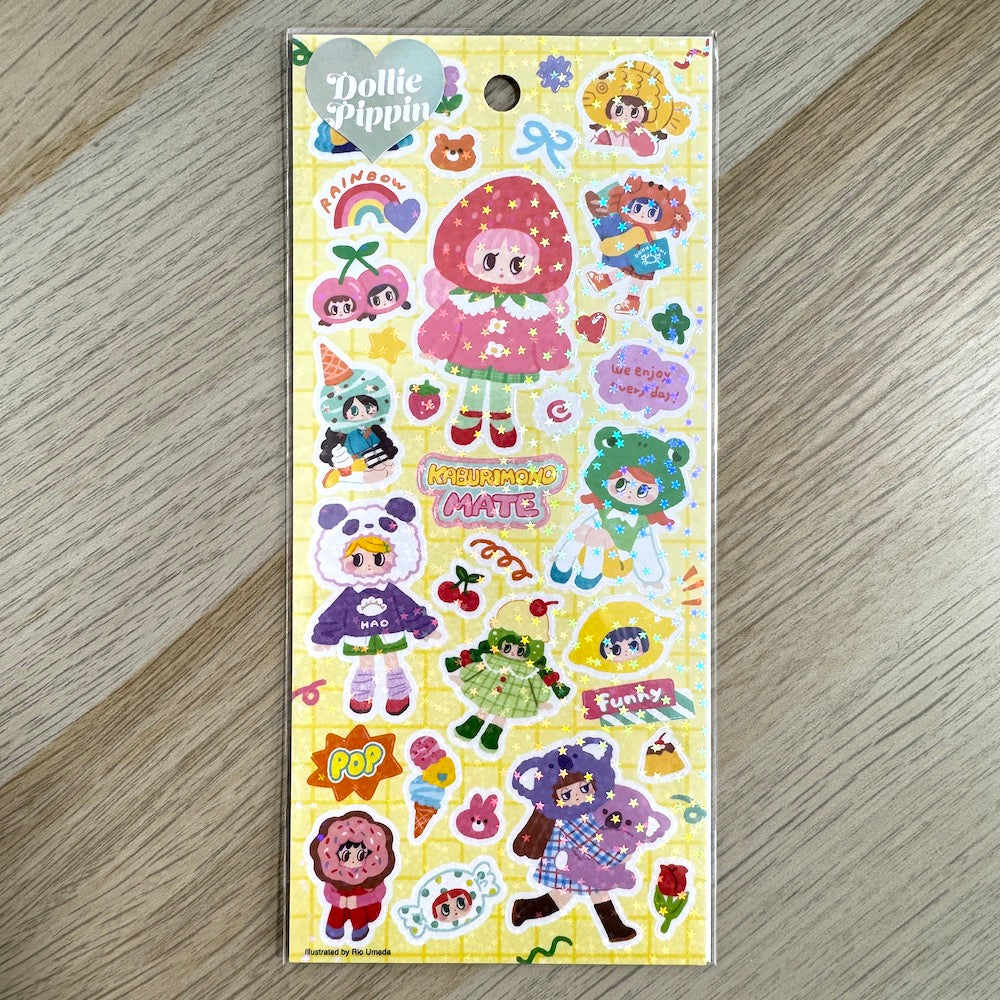 Mind Wave Dolly Pippin Stickers - Kaburimono Mate - Shop Sticker Sheets and Japanese Stationery at Papermind Stationery Shop