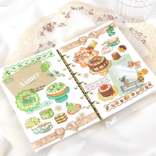 Mind Wave Pom Sucré Sticker Sheet - Brown Chocolate Dessert
