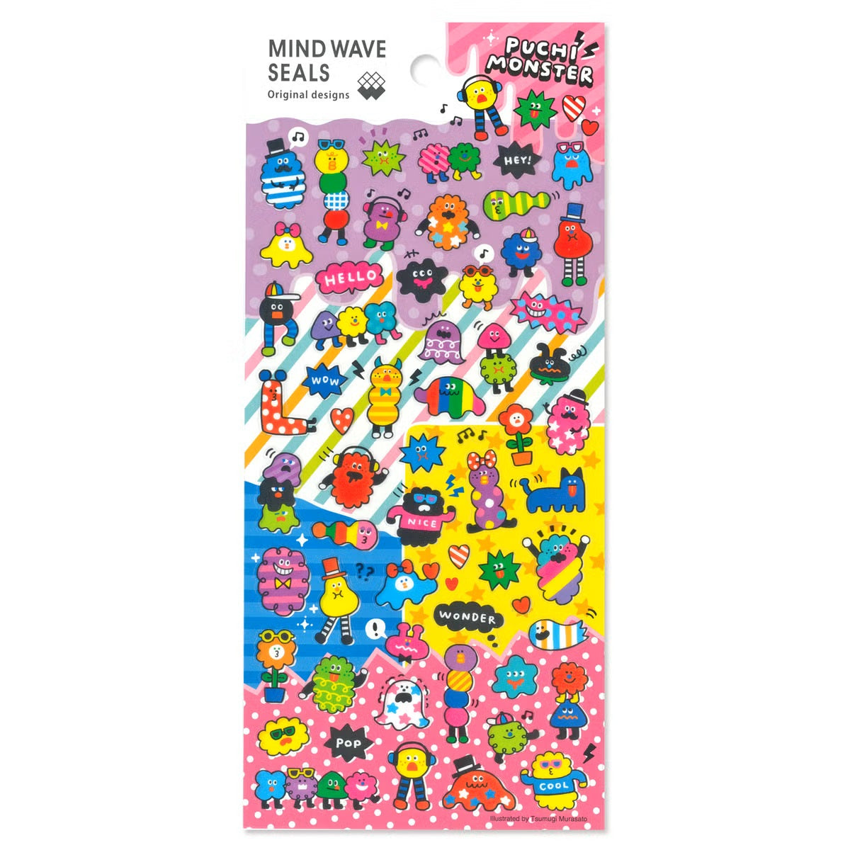 Mind Wave Sticker Sheet - PUCHI MONSTER| Papermind Stationery