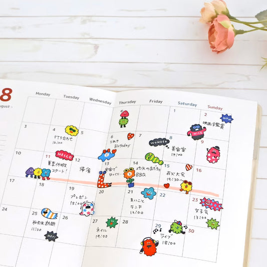 Mind Wave Sticker Sheet - PUCHI MONSTER| Papermind Stationery
