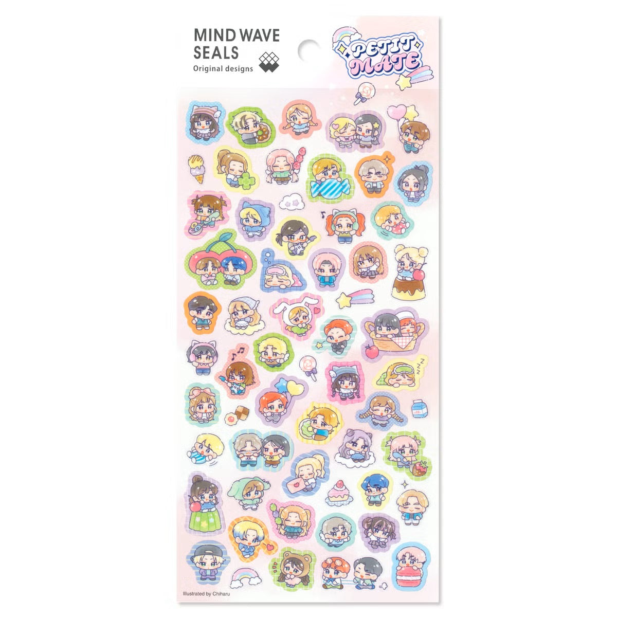 Mind Wave Sticker Sheet - PETIT MATE Best Friends| Papermind Stationery