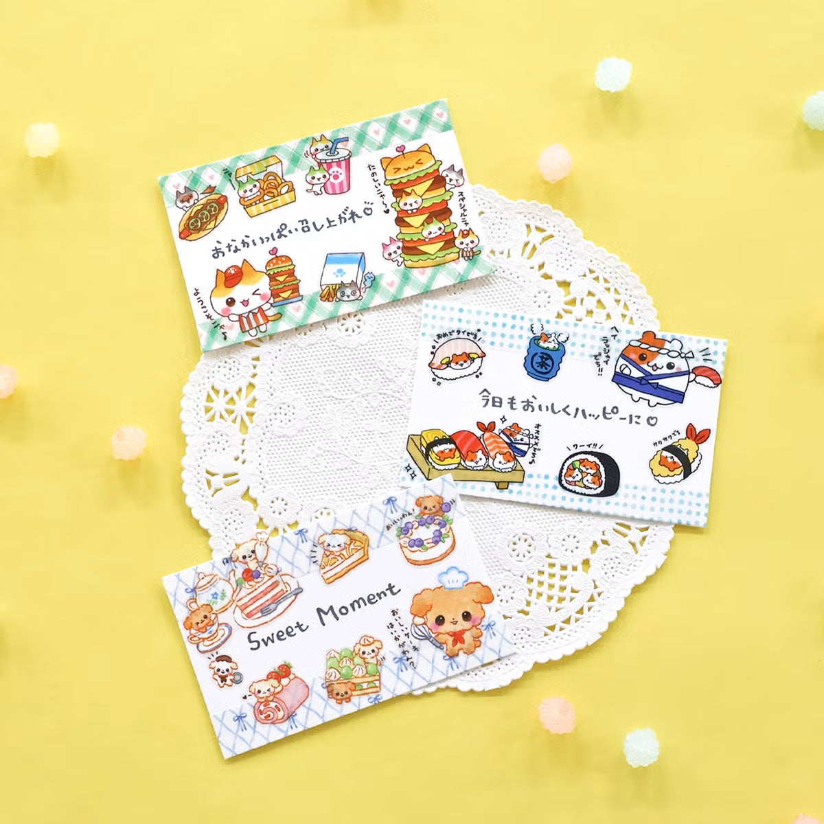 Mind Wave Animal Menu Stickers - Cat Burger | Papermind Stationery