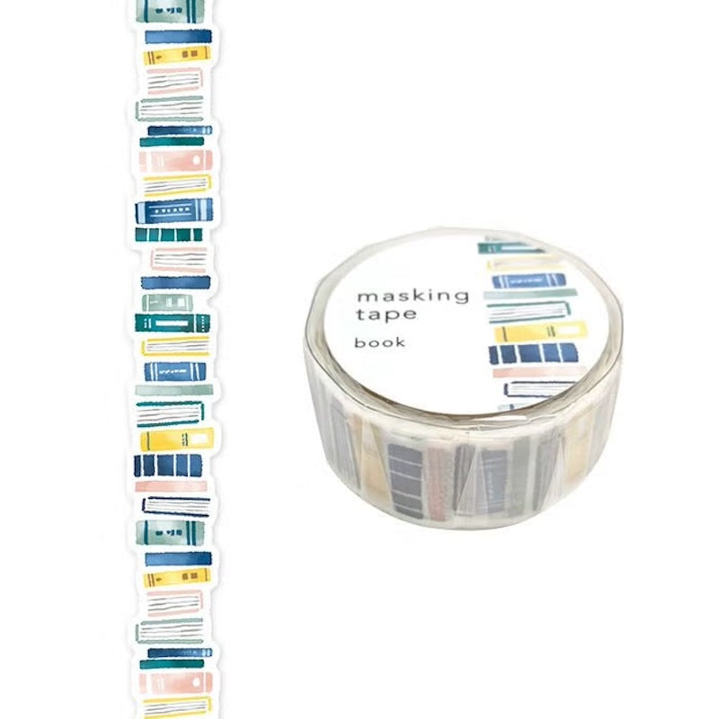 Mind Wave 18mm Washi Tape Die-Cut Book Pile Blue
