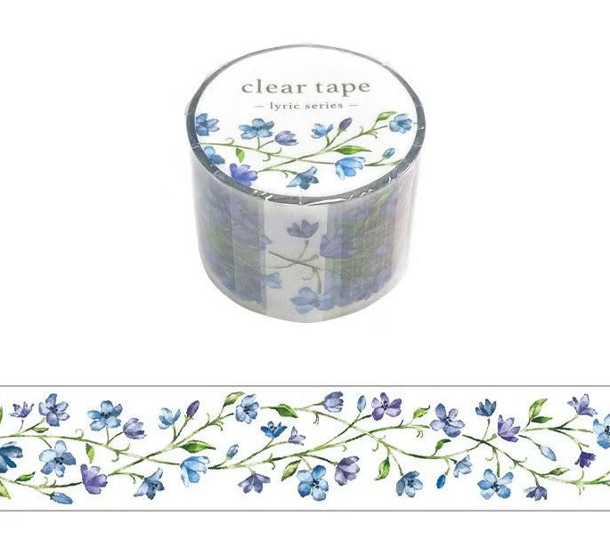 Mind Wave Clear Tape 30mm 95370 Lyric Flower 2  | papermindstationery.com