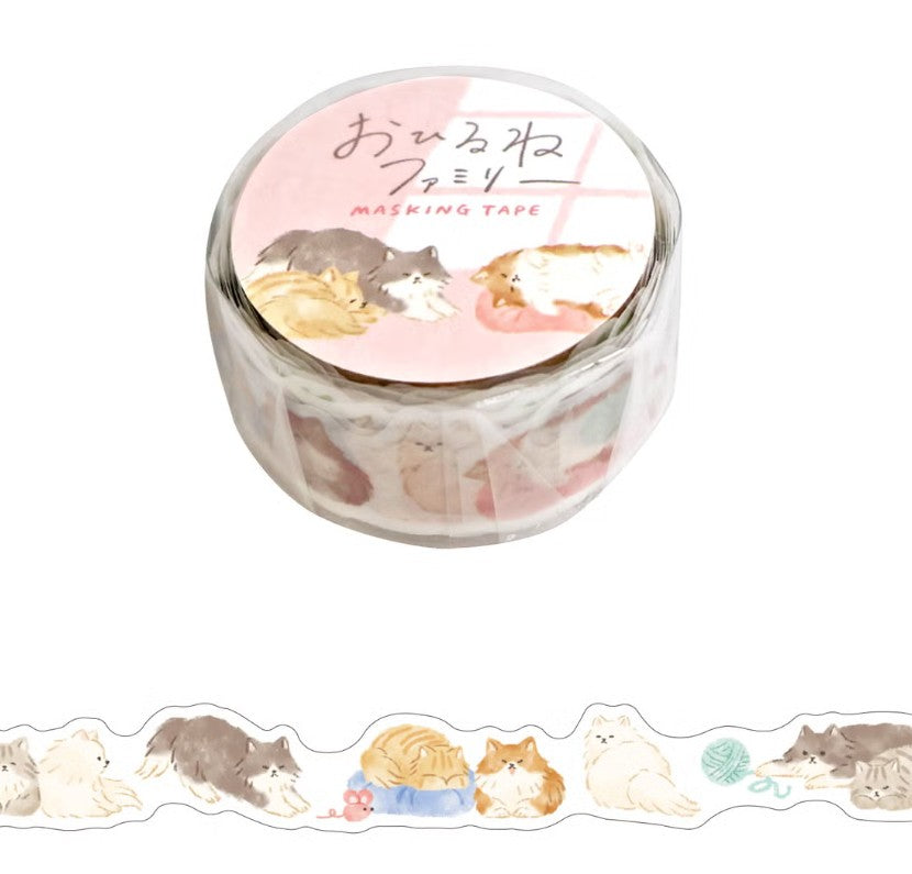 Mind Wave 18mm Washi Tape - Die-Cut Napping Cat | Papermind Shop