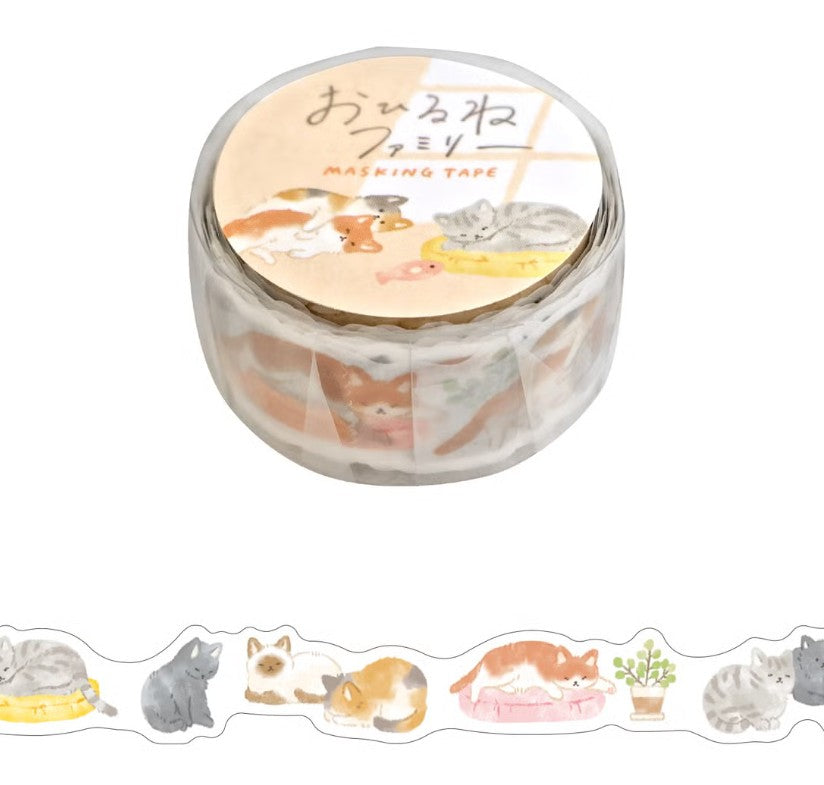 Mind Wave 18mm Washi Tape - Die-Cut Napping Kitten | Papermind Shop