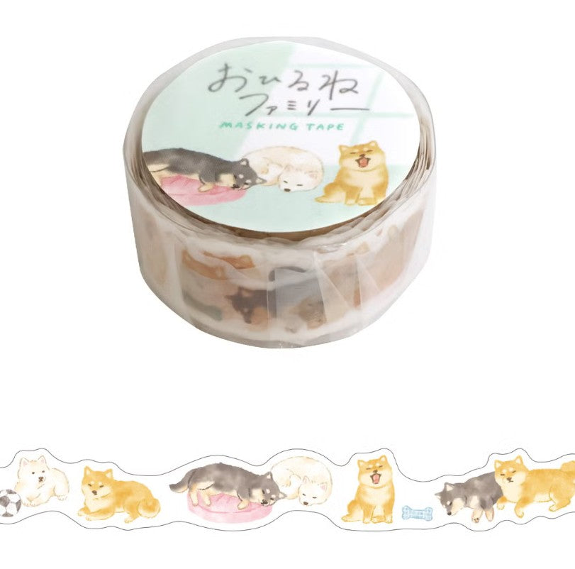 Mind Wave 18mm Washi Tape - Die-Cut Napping Shiba Dog | Papermind Shop