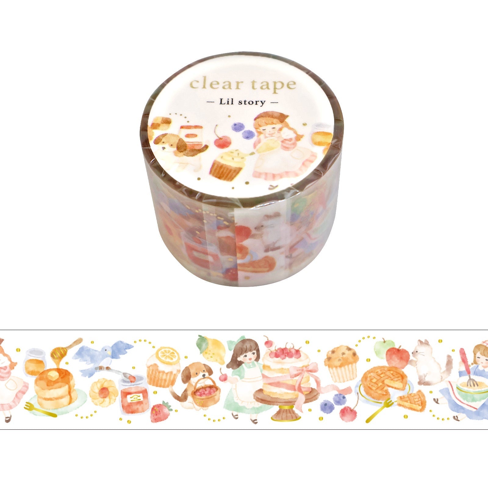 Mind Wave Clear Tape Foil Stamped 30mm width Lill Story baking | Papermind Shop