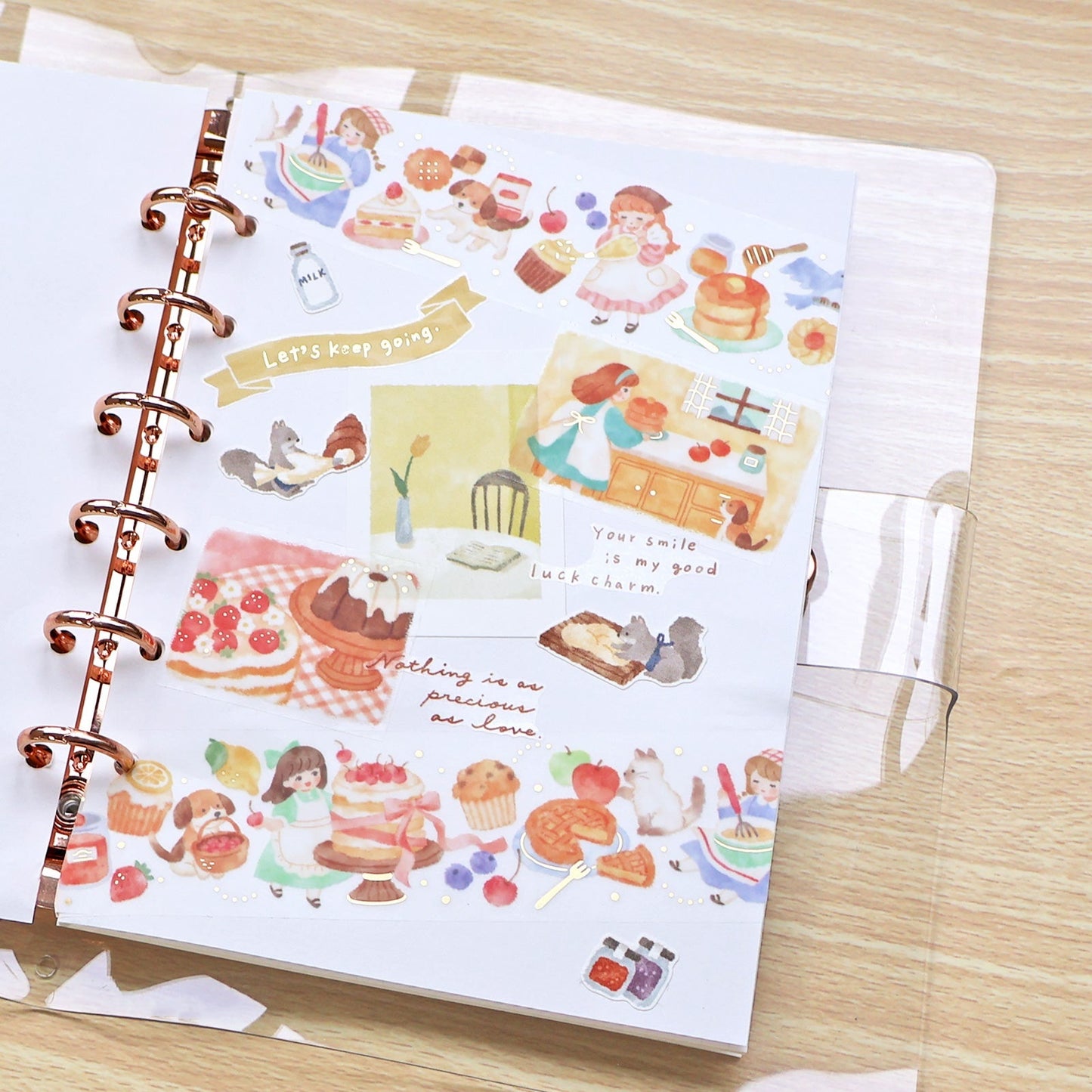 Mind Wave Clear Tape Foil Stamped 30mm width Lill Story baking scene | Papermind Shop