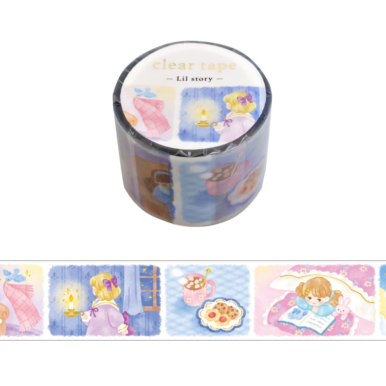 Mind Wave Clear Tape Foil Stamped 30mm width Lill Story midnight scene | Papermind Shop
