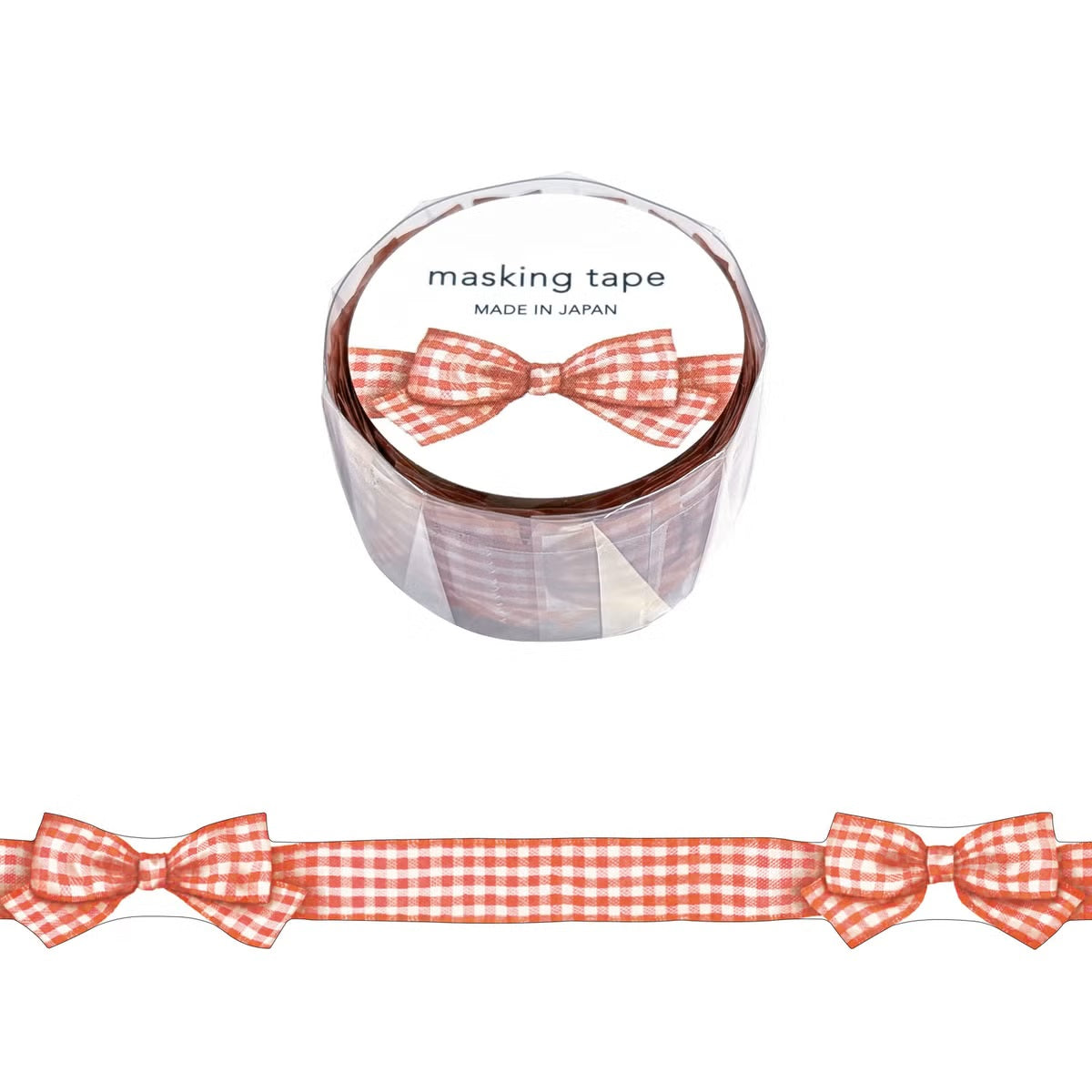 Mind Wave Ribbon Masking Tape Die-Cut Red Check Gingham 