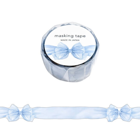 Mind Wave Ribbon Masking Tape Die-Cut Blue Organza 
