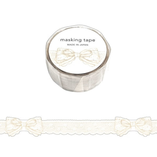 Mind Wave Ribbon Masking Tape Die-Cut White Lace 