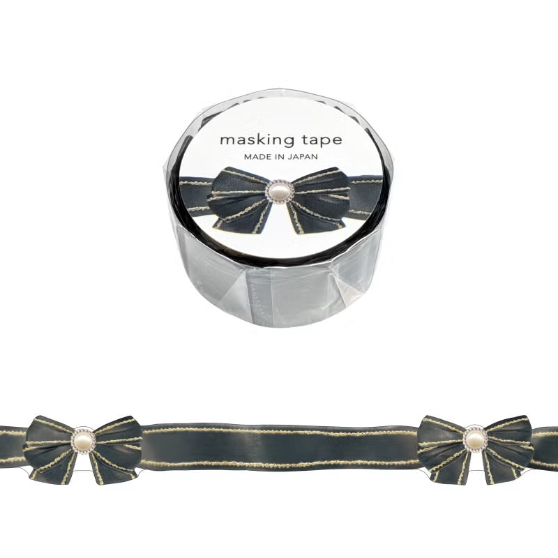 Mind Wave Ribbon Masking Tape Die-Cut Black Velour